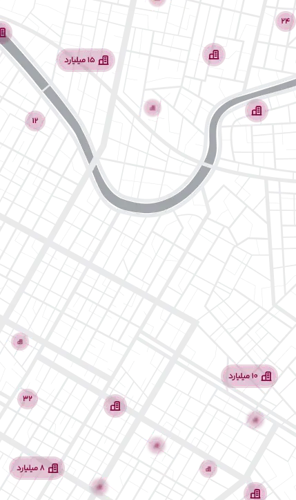 نقشه تعاملی نمایش موقعیت ملک‌ها و محله‌ها