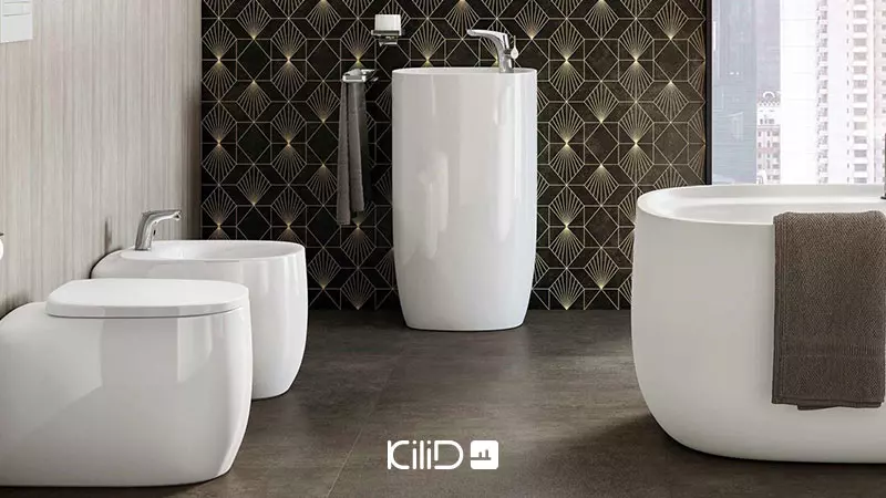  بیده توالت فرنگی دیواری