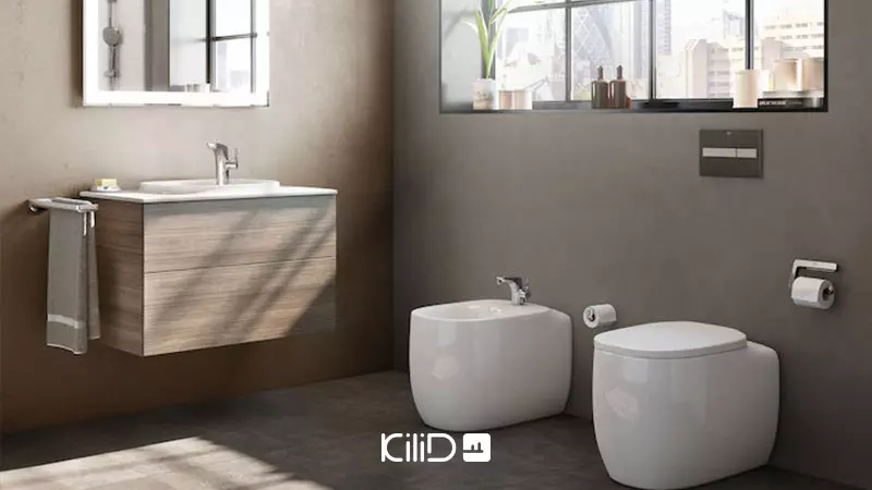 بیده توالت فرنگی دیواری