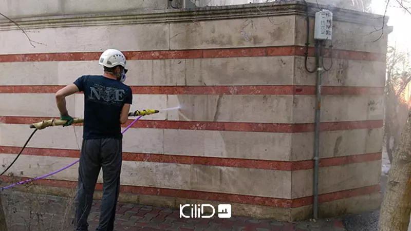 شستشوی شیشه و سنگ نما ساختمان